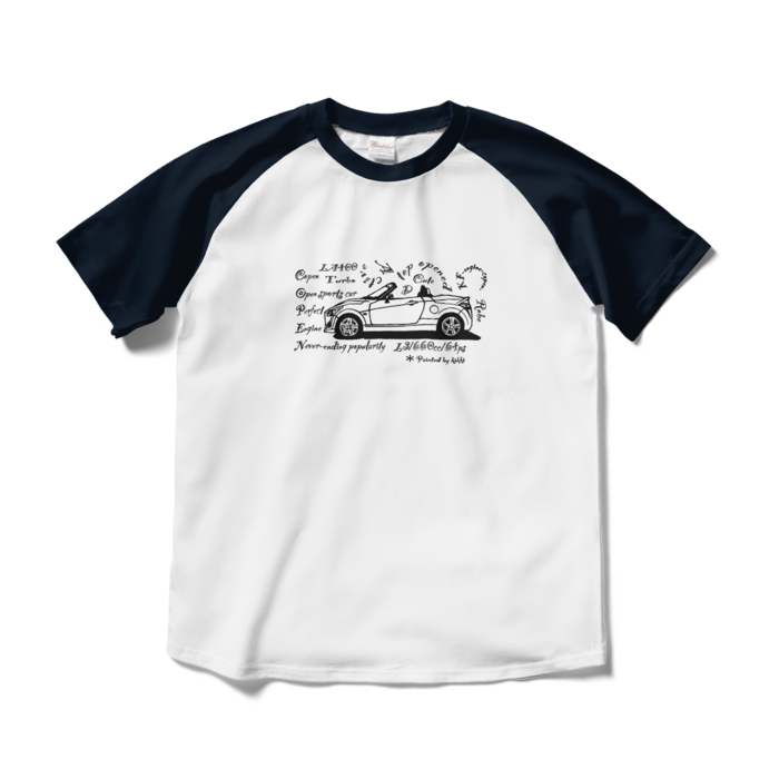 -M - ホワイト×肩ネイビー