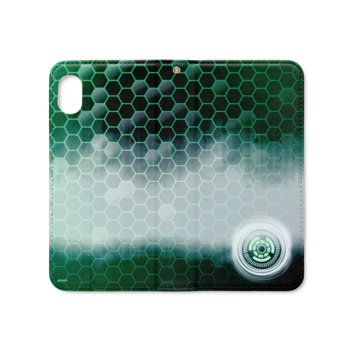 【手帳型iPhoneXR用カバー】CyberModel_green