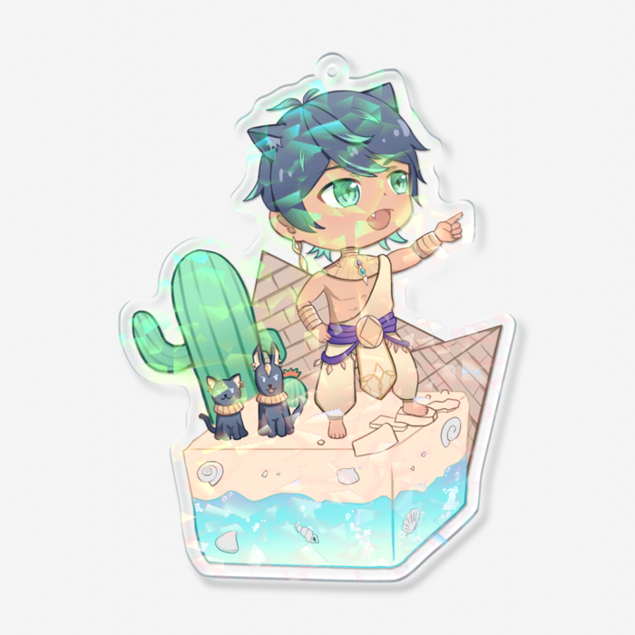 ホログラムアクリルキーホルダー - 100 × 100mm