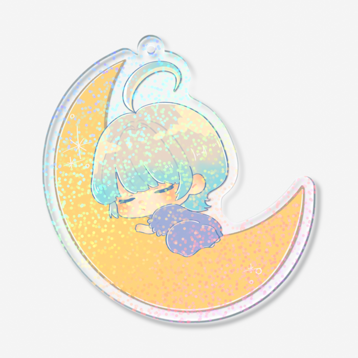 ホログラムアクリルキーホルダー - 70 × 70mm