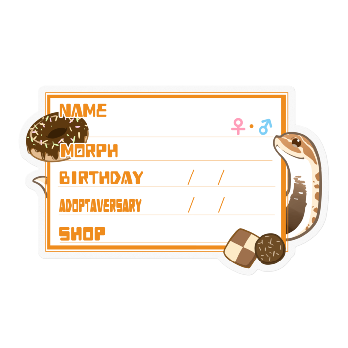 【🐍お名前ステッカー】シシバナ(アナコンダ) ‐お菓子(英語)