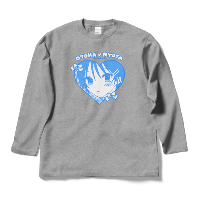 (りょ)ロングスリーブTシャツ - L - 杢グレー