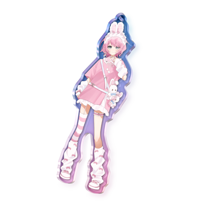 オーロラアクリルキーホルダー - 100 × 100mm