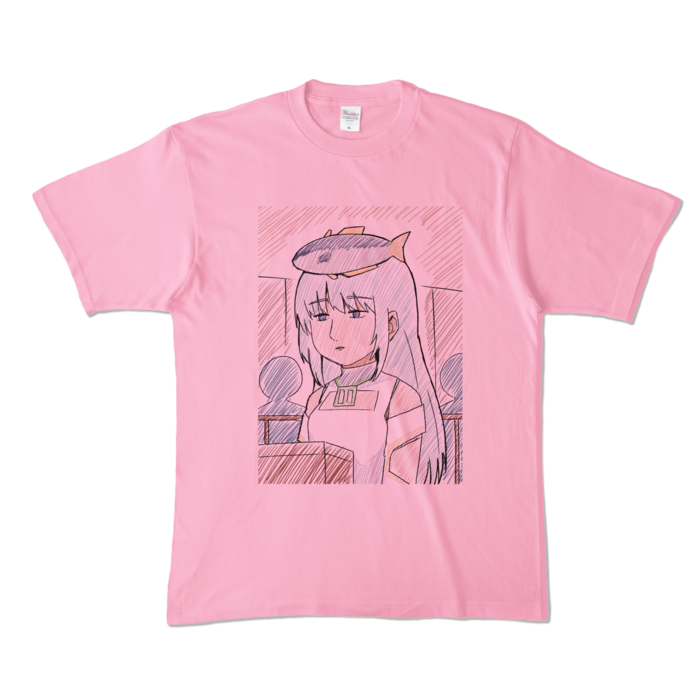 カラーTシャツ - XL - ピーチ (淡色)(1)