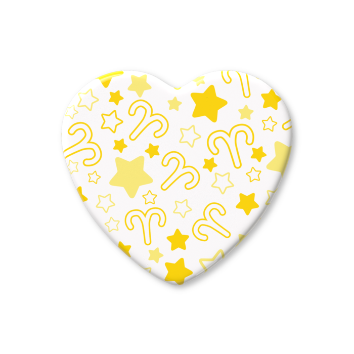 ハート缶バッジ - 57 × 52.5mm