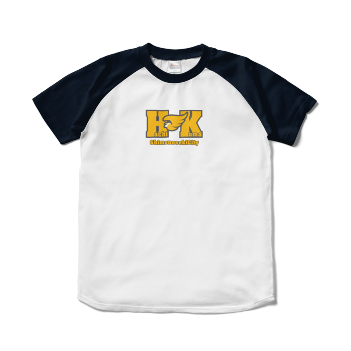 ラグランTシャツ - S - ホワイト×ネイビー