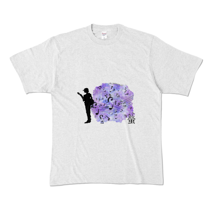 カラーTシャツ(淡色) - XL - 正面 - アッシュ