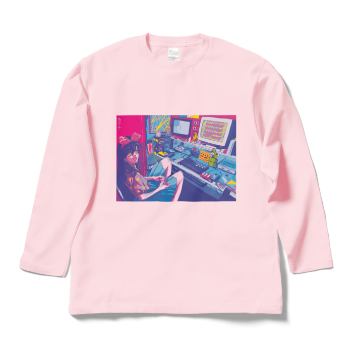 ロングスリーブTシャツ - L - ライトピンク