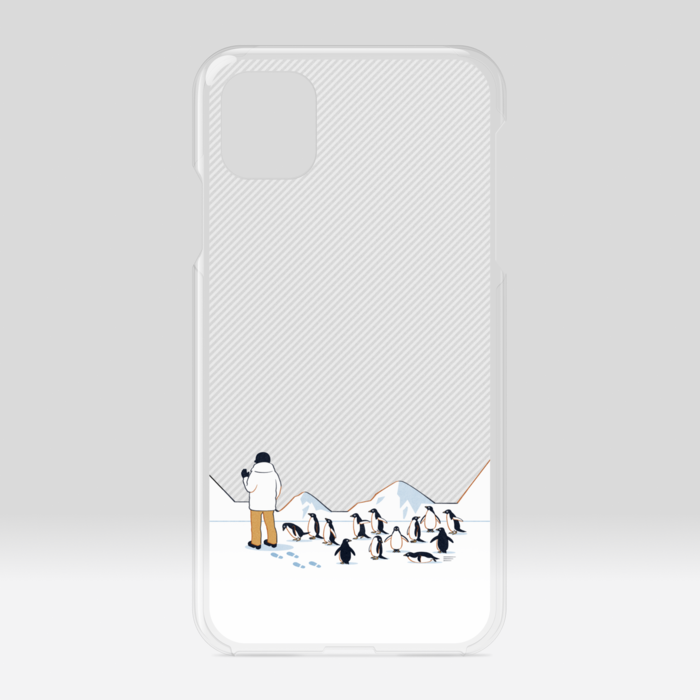 クリアiPhoneケース　灰色　iPhone 11