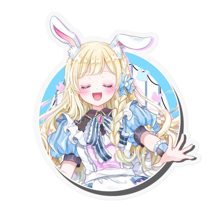 飛び出しありす クリア 100×100mm