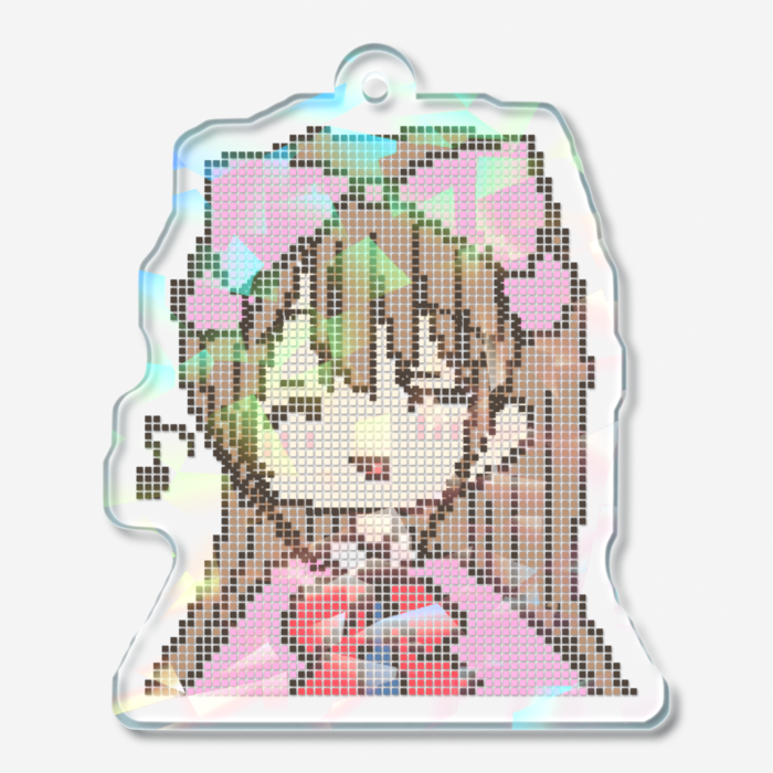 ホログラムアクリルキーホルダー - 50 × 50mm