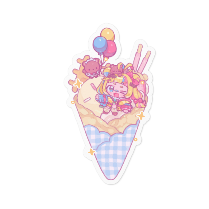 食べ物ステッカー - 100 x 100 (mm)