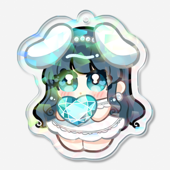 ホログラムアクリルキーホルダー - 50 × 50mm