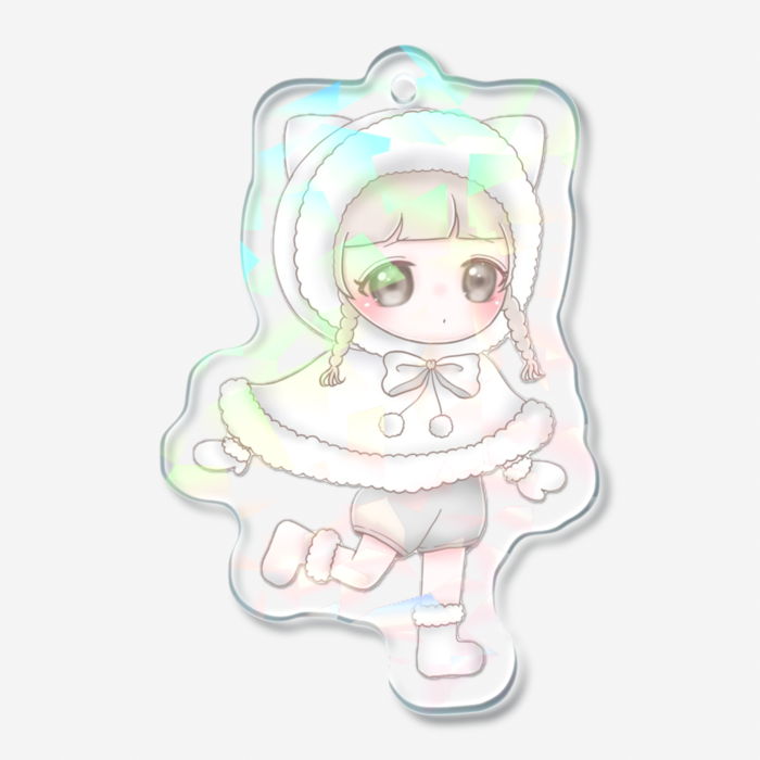 ホログラムアクリルキーホルダー - 50 × 50mm