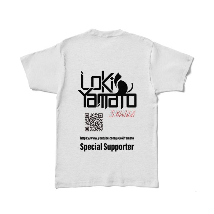 Loki Yamato ちゃんねる サポーターTシャツ - L - アッシュ (淡色)