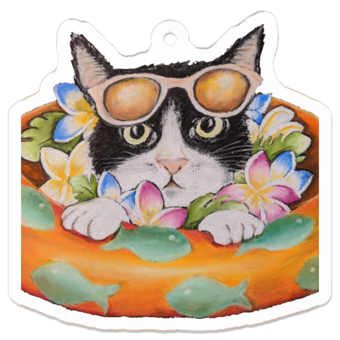 アクリルキーホルダー（コーティング） - 50 x 50 (mm)