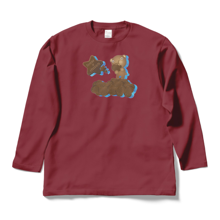 ロングスリーブTシャツ - L - バーガンディ