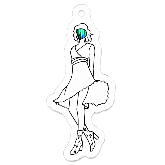 アクリルキーホルダー - 50 x 50 (mm)