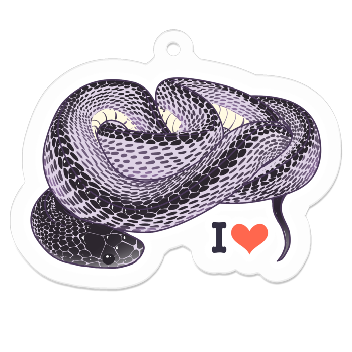 クロスサンカクヘビ🐍アクキー(5cm)