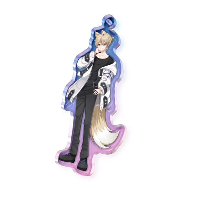 オーロラアクリルキーホルダー - 70 × 70mm