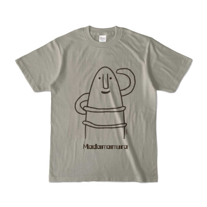 カラーTシャツ(淡色) - S - 正面 - シルバーグレー