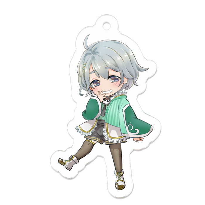 アクリルキーホルダー - 50 x 50 (mm)(笑顔)