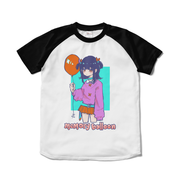 ラグランTシャツ - S - ホワイト×ブラック