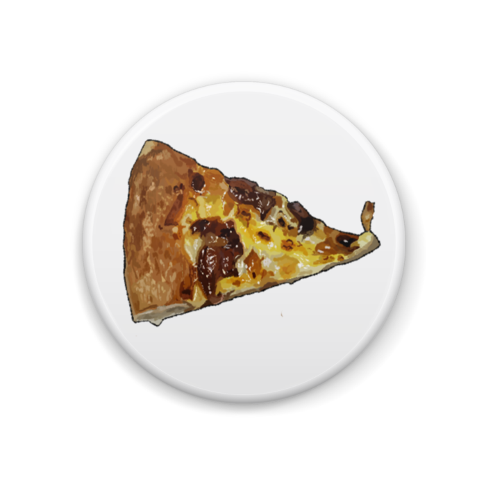 ピザ 缶バッジ - 44mm