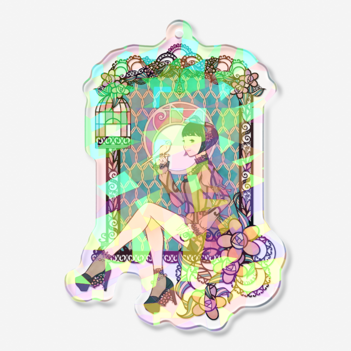 ホログラムアクリルキーホルダー - 70 × 70mm