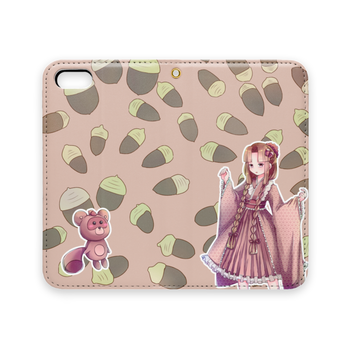 手帳型iPhoneケース(ベルトなし) - iPhone 5 / 5s / SE - ストラップ穴 あり