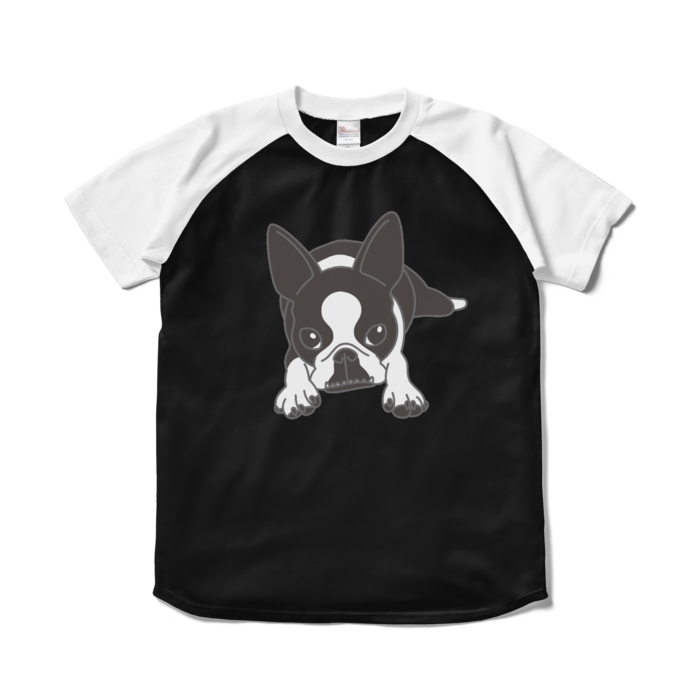 ラグランTシャツ - S - ブラック×ホワイト