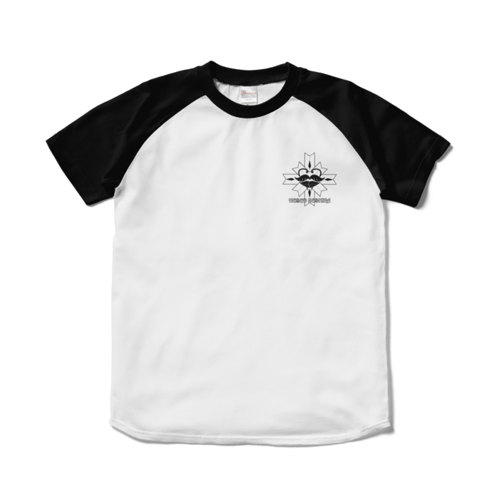 ラグランTシャツ - S - ホワイト×ブラック