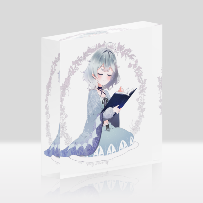 アクリルブロック - 100x100mm 白背景
