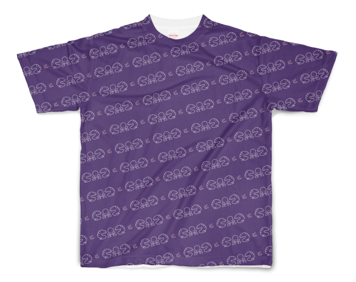 フルグラフィックTシャツ - S - 両面印刷/パープル