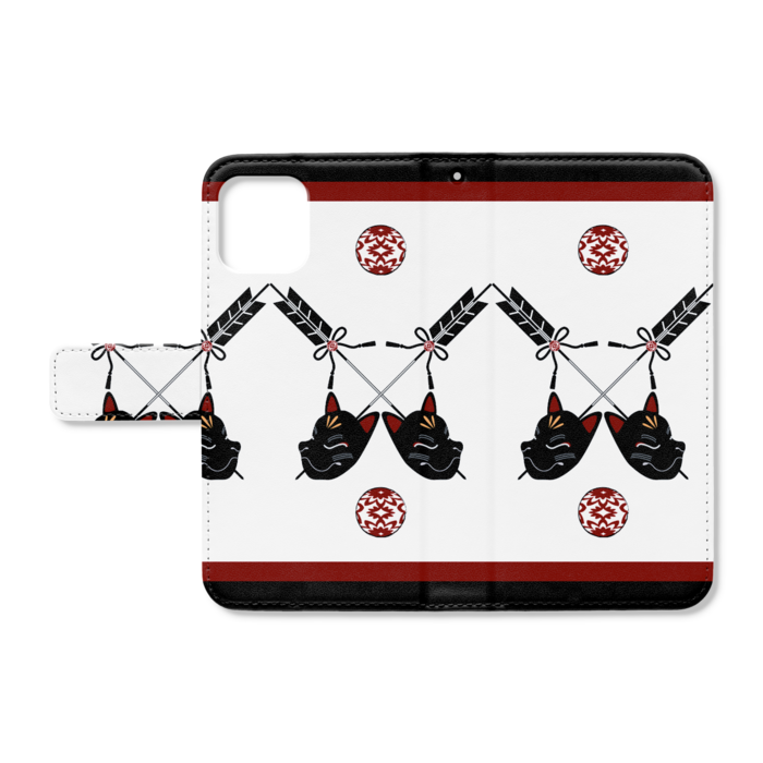 手帳型iPhoneケース - iPhone11Pro - ストラップ穴 あり