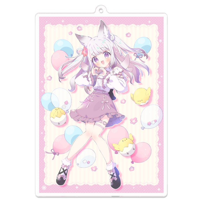 アクリルキーホルダー - 100 x 100 (mm)
