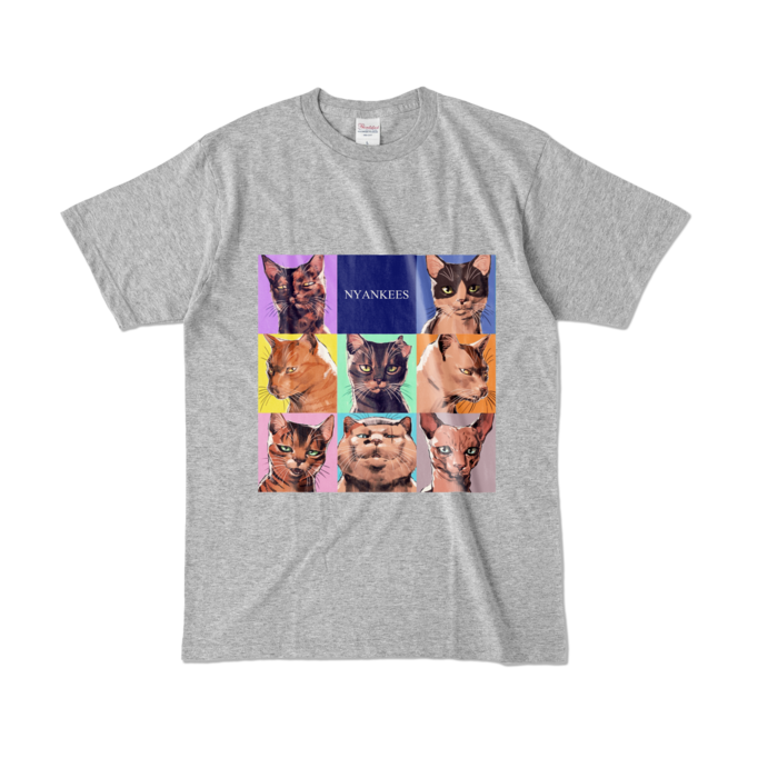 カラーTシャツ - L - 杢グレー (濃色)