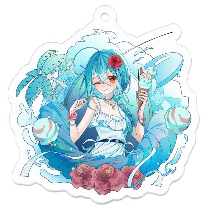 アクリルキーホルダー - 50 x 50 (mm)