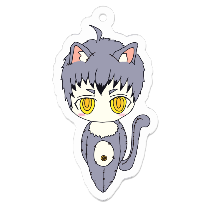 猫山ちょるえもんアクリルキーホルダー - 50 x 50 (mm)