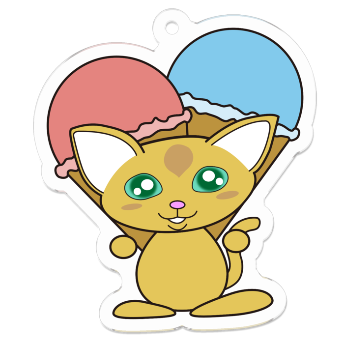 アクリルキーホルダー（コーティング） - 50 x 50 (mm)