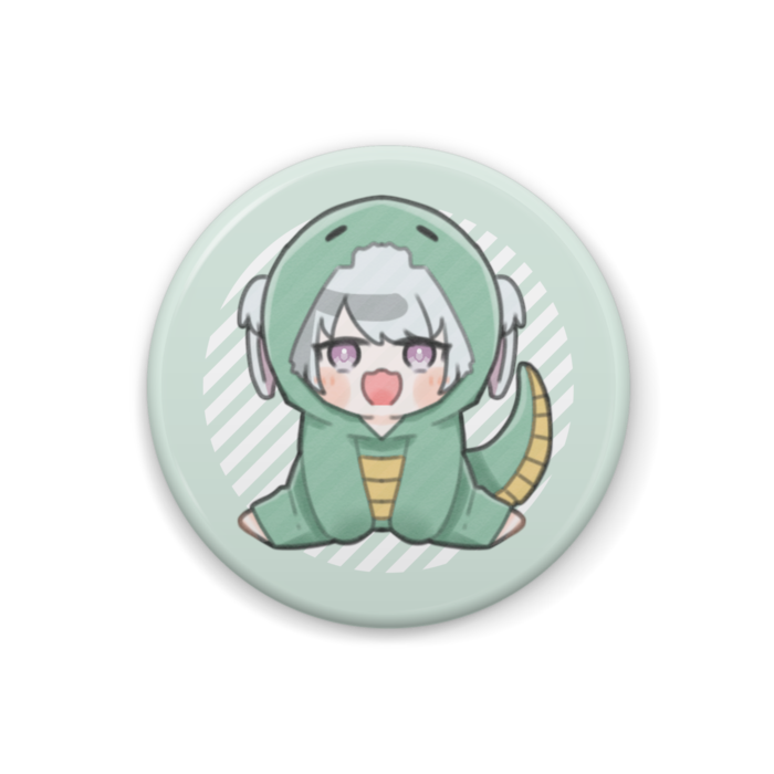 巳年イラスト(ぱぁ！)　缶バッジ Ver. - 32 (mm)