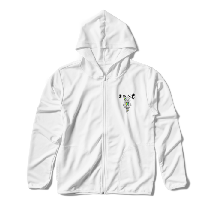 初心者マークの妖精リム ジップパーカー White アズリムのおみせ Booth