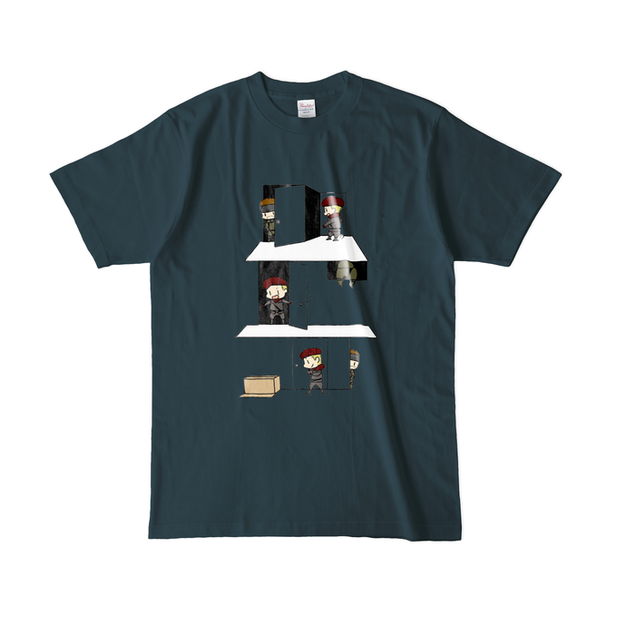 カラーTシャツ(濃色) - L - デニム