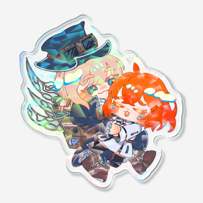 ホログラムアクリルキーホルダー - 70 × 70mm