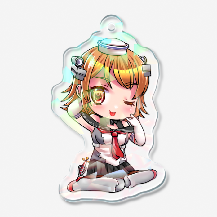 ホログラムアクリルキーホルダー - 50 × 50mm