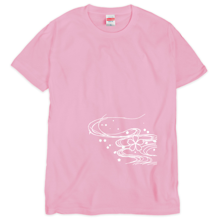 桜柄Tピンク白XL（シルクスクリーン印刷） - XL - 1色(5)