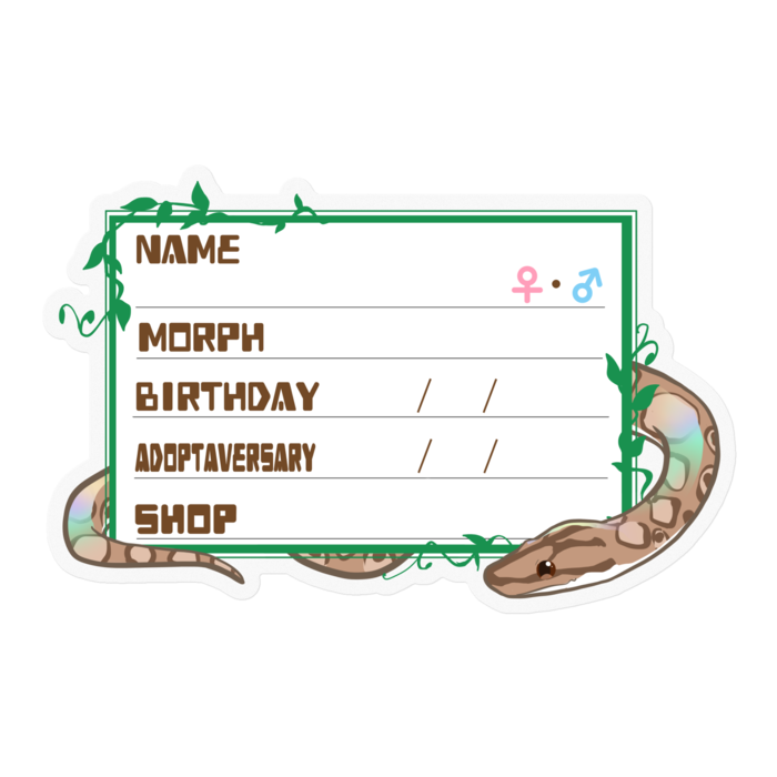 【🐍お名前ステッカー】コロニジ(ノーマル) ‐ツタ(英語)