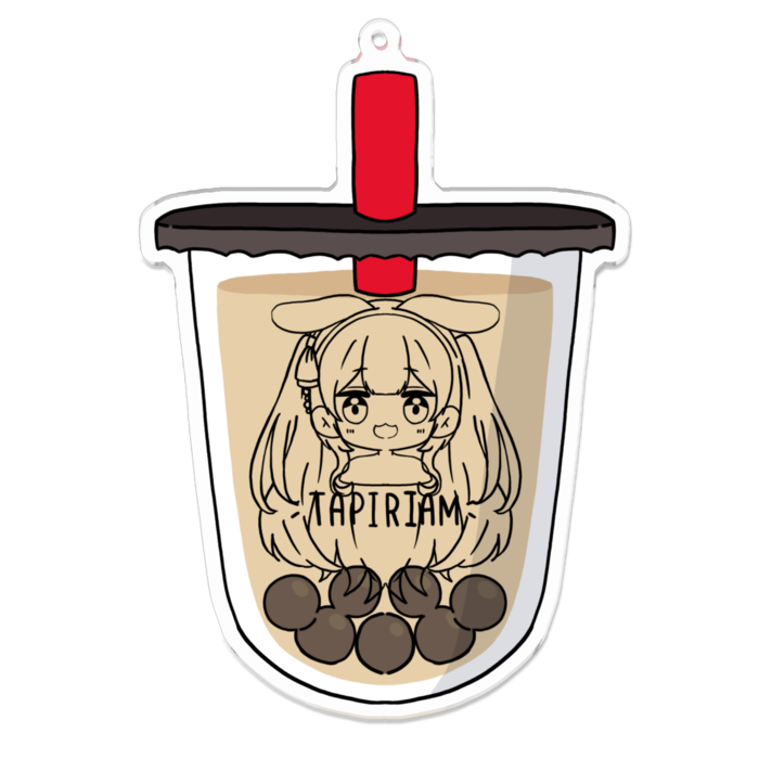 タピオカアクリルキーホルダー - 100 x 100 (mm)(9)