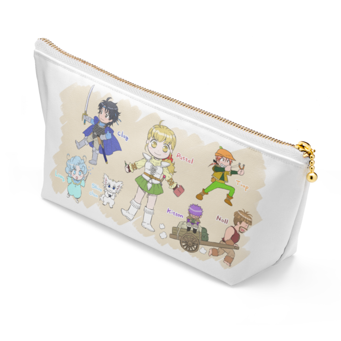 ポーチ - 長さ21.5cm / 高さ10cm - ホワイト