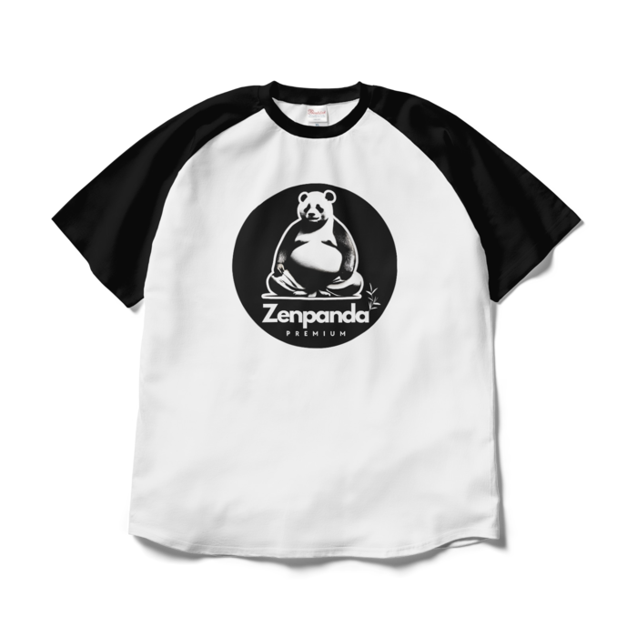 ラグランTシャツ - XL - ホワイト×ブラック